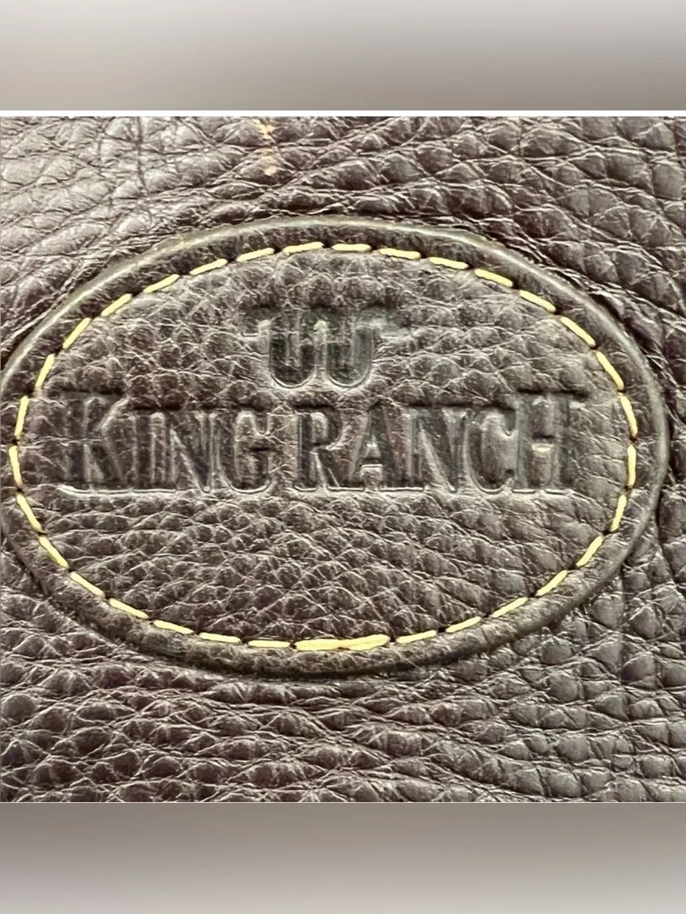 King Ranch Classic Dark Brown Leather 2 Compartments Adjustable Straps Backpack